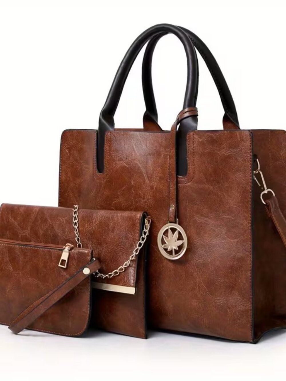 NET Set of 3 Women's Bags - Includes a Tote Crossbody Bag, And a Coin Purse